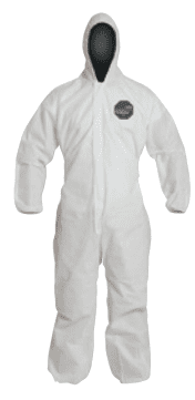 Proshield® 10 Coveralls White with Attached Hood