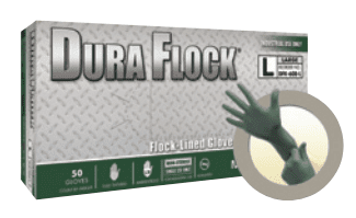 Dura Flock® DFK-608 Disposable Nitrile Gloves