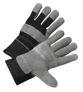 Leather Palm Denim Back Gloves