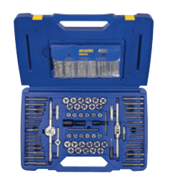 117-pc Machine Screw - Fractional - Metric Tap & Hex Die and Drill Bit Deluxe Sets